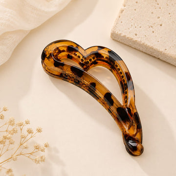 Glossy Leopard Color Bannana Hair Clip