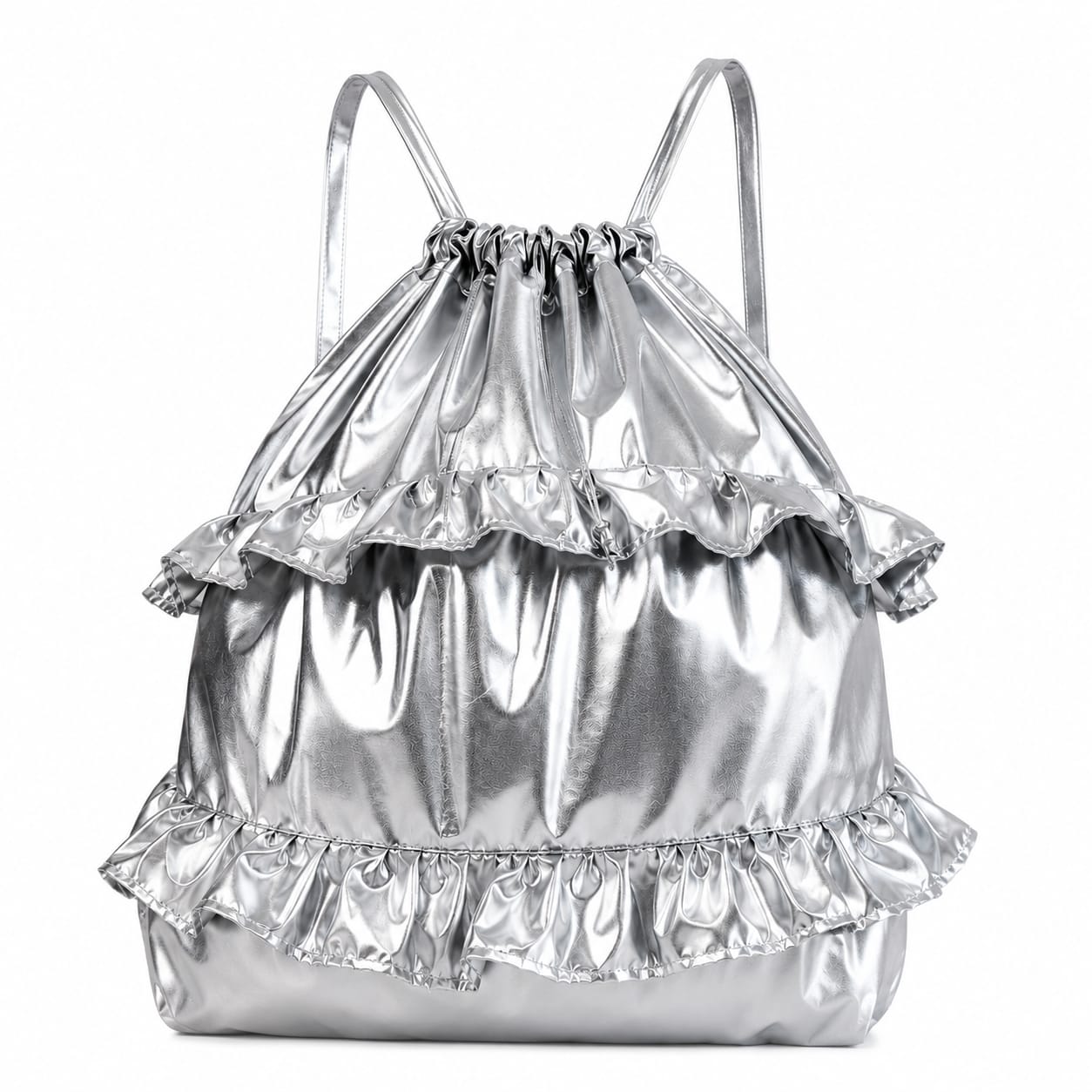 New Fashion Silver Drawstring Back Pack