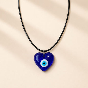 Turkish Evil Eye Heart Shapped Necklace