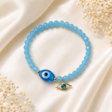 Minimalist Evil Eye Charm Bracelet
