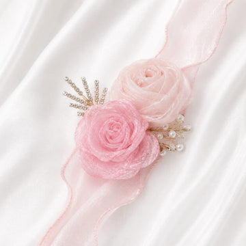 Rose Wrist Corsage -Pink