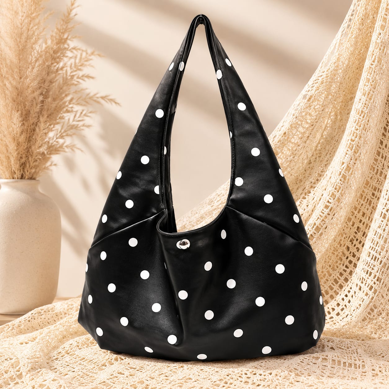 Korean Style Polka Dot Tote Bag