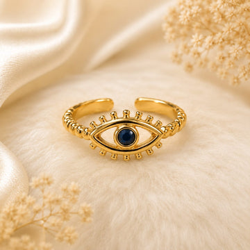European & American Lucky open Evil Eye Ring