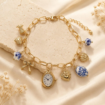 Handmade Floral Heart Locket Charm Necklace