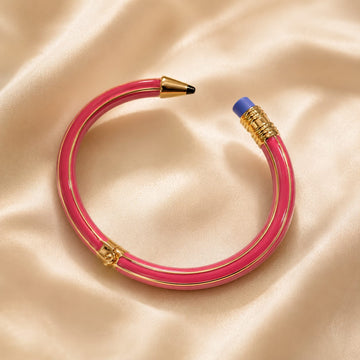 Fashionable Zinc Alloy 3D Pencil Shaped Expandable Bangle