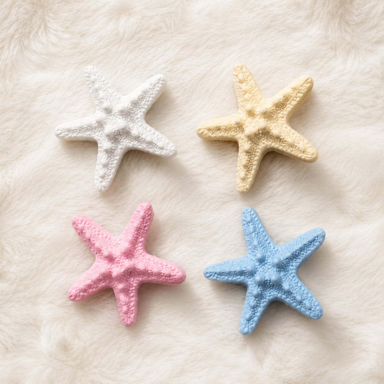 MultiColor 4 Pcs Starfish Hair Clips