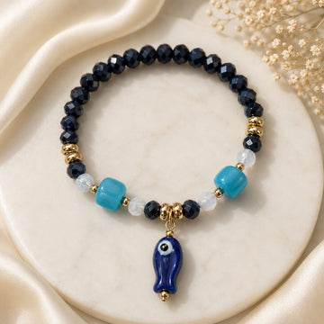 Elegant Evil Eye Beaded Bracelet