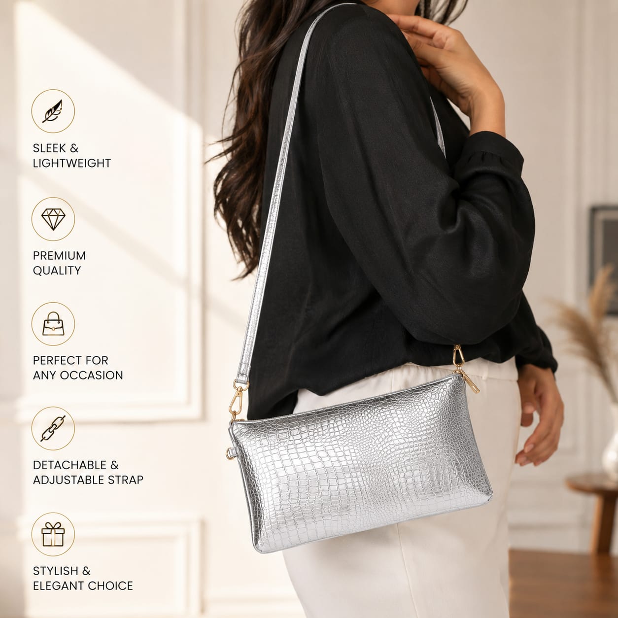 New Fashion Crocodile Grain Hand Bag
