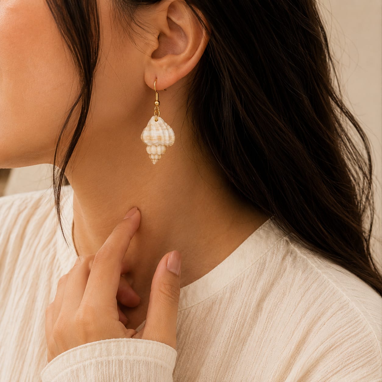 Natural SeaShell Drop Earrings