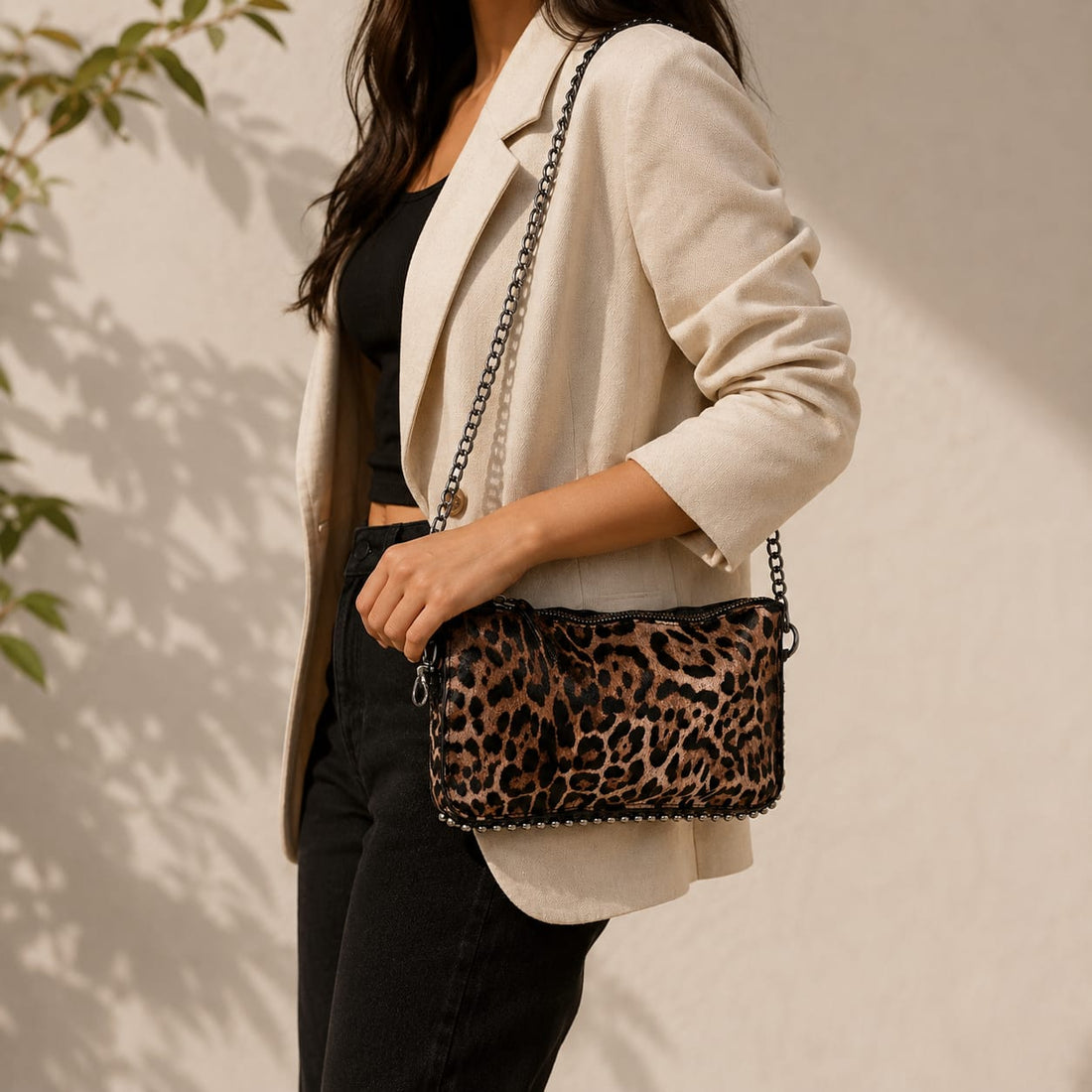 Leopard Print Women Shoulder Bag