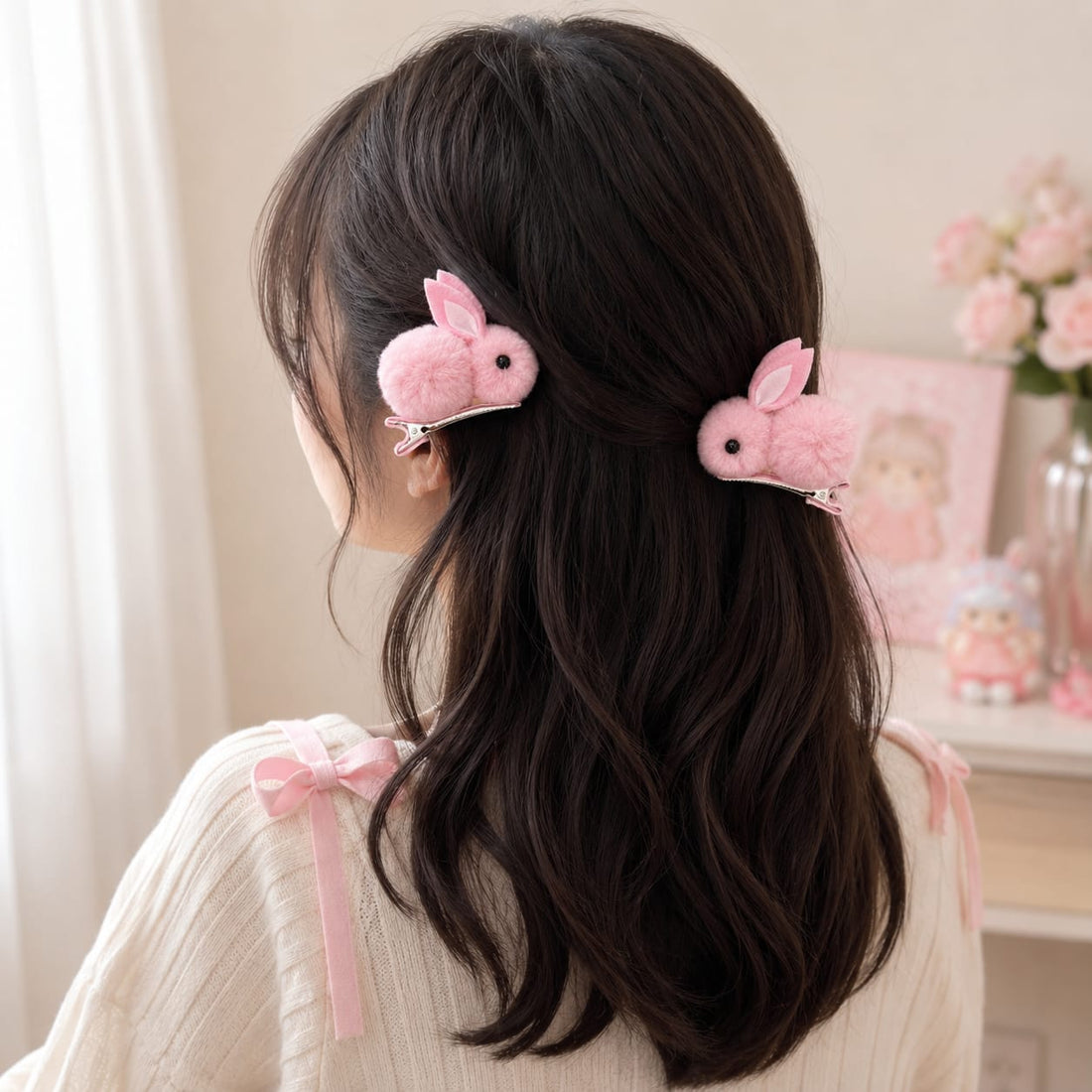 2Pcs Cute Rabbit Hair Clips