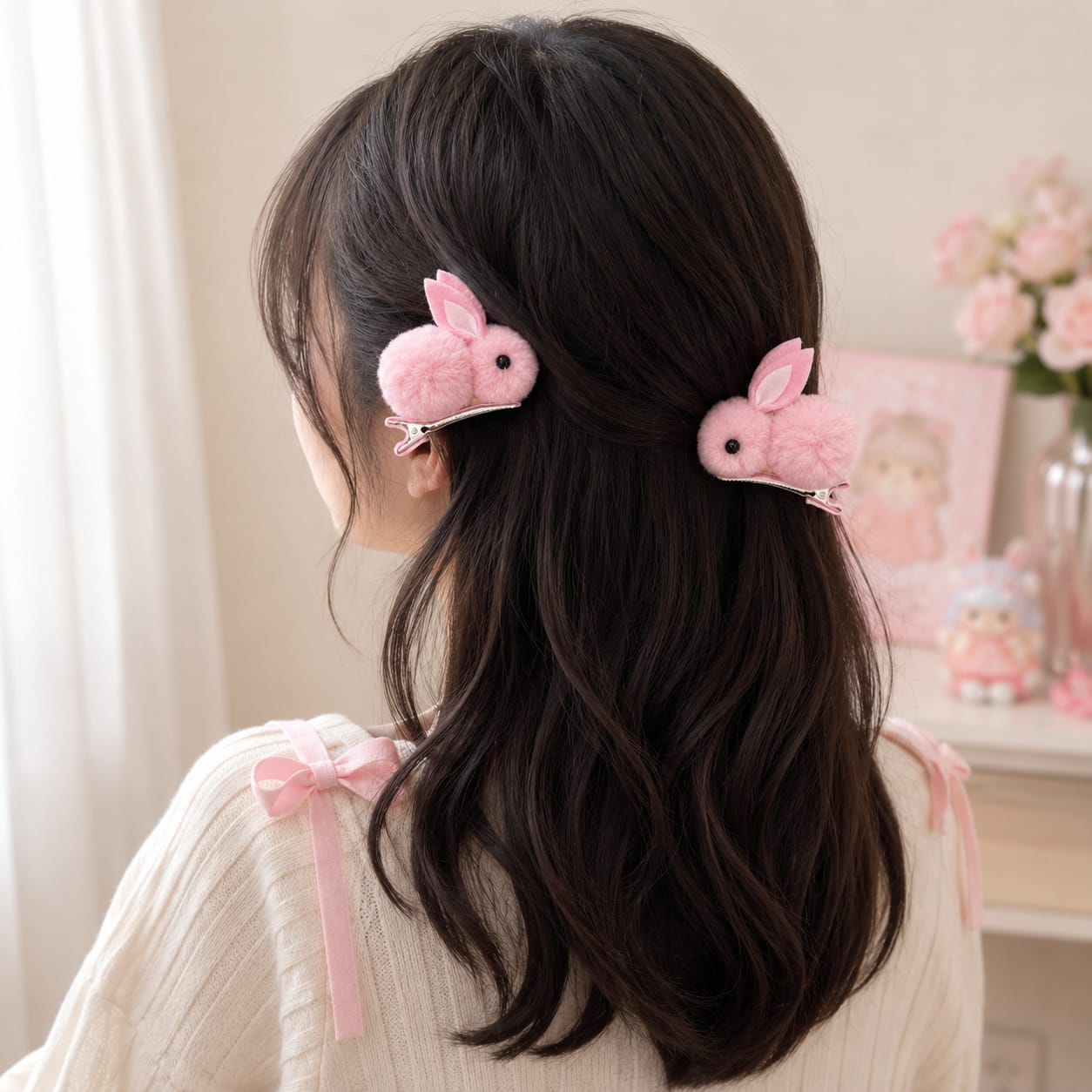 2Pcs Cute Rabbit Hair Clips