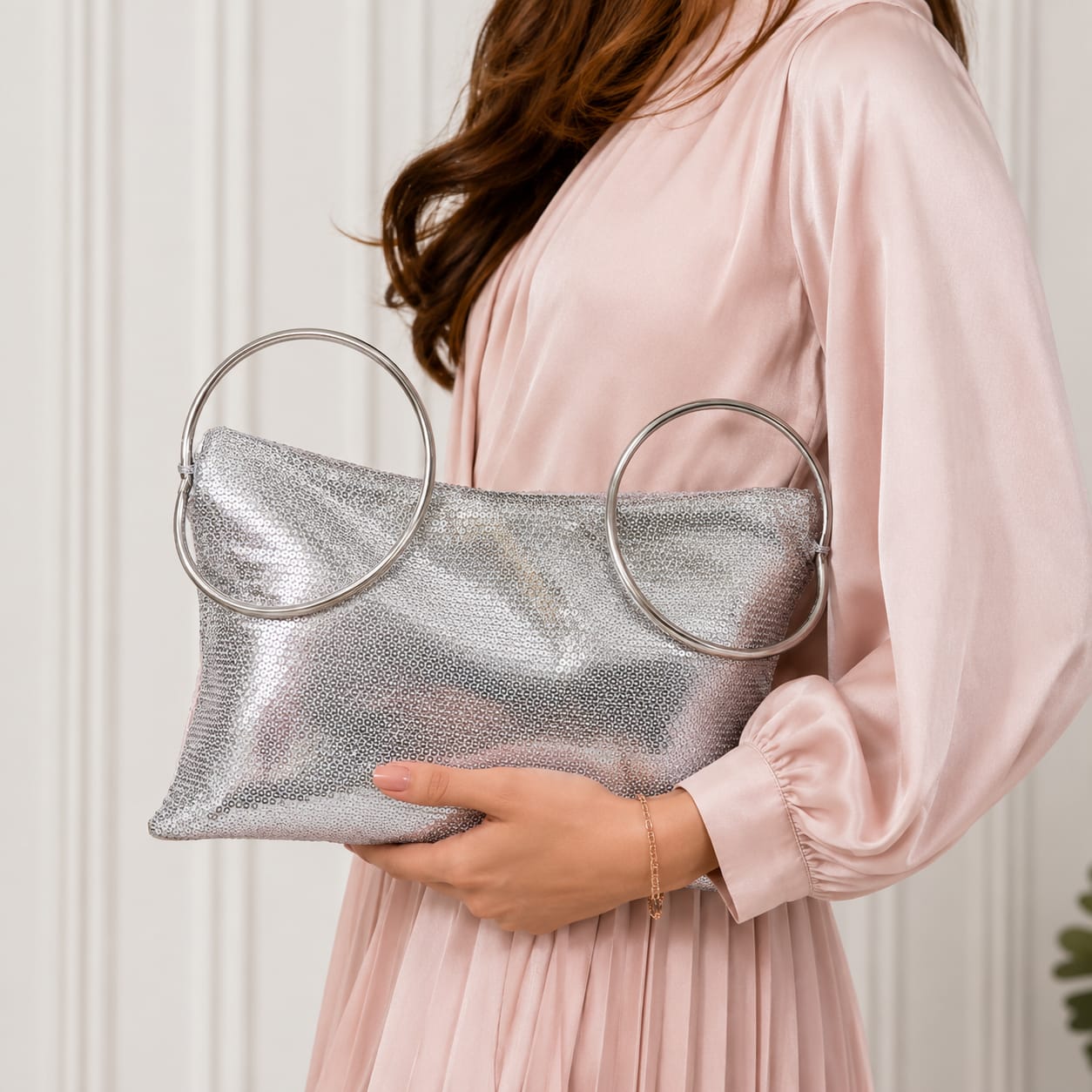 Silver Sequin  Bag