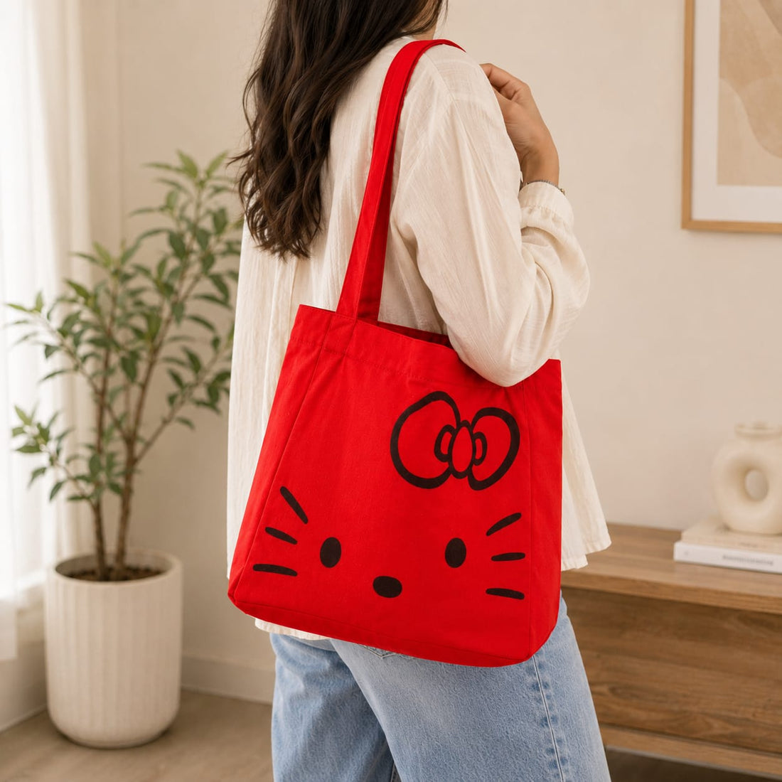 Hello Kitty Canvas Tote Bag