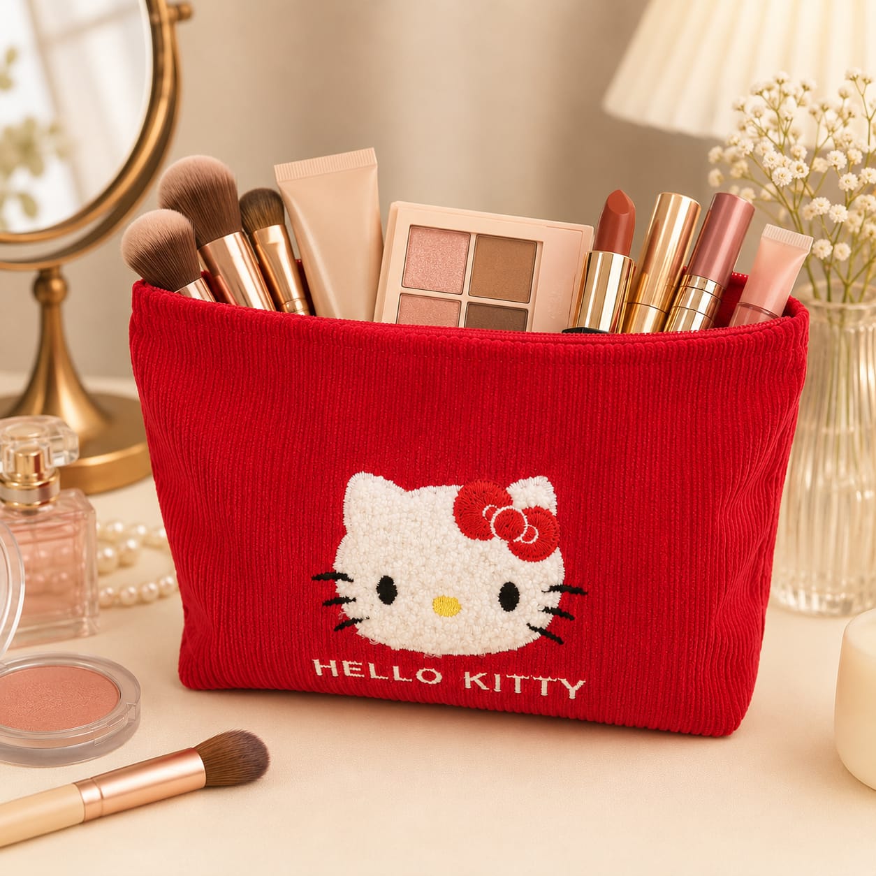 Sanrio Red Hello Kitty Makeup Bag