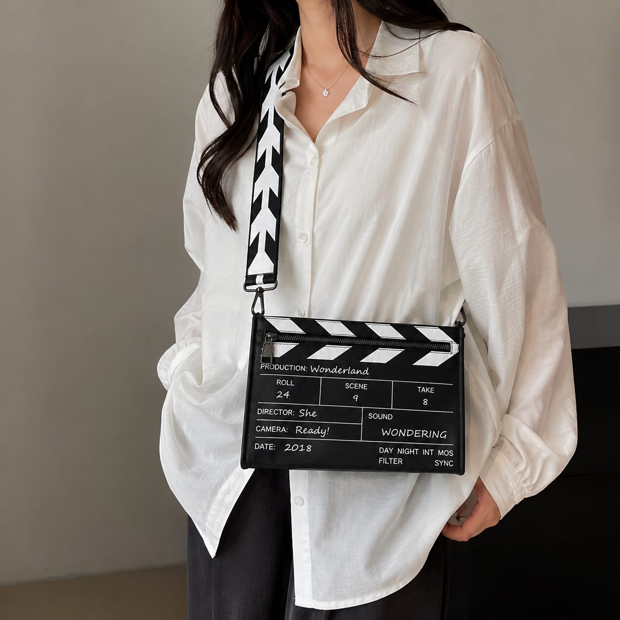 Movie Clapperboard Design Square Bag