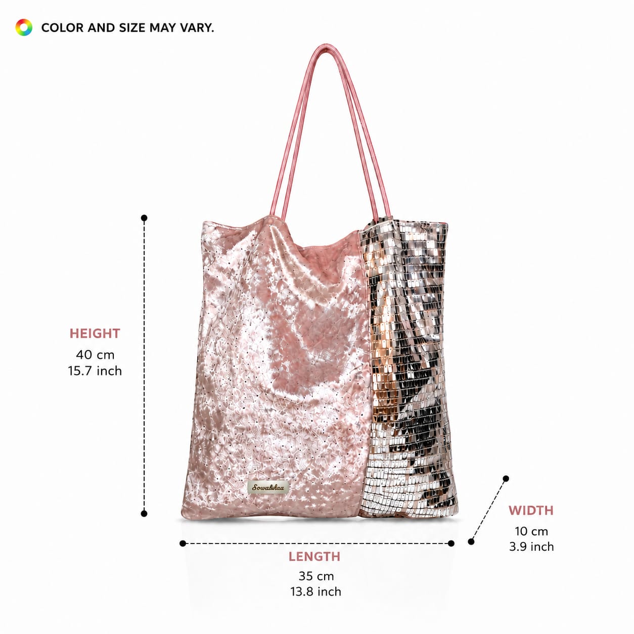 Korean Sparkling Sequin Velvet Tote Bag