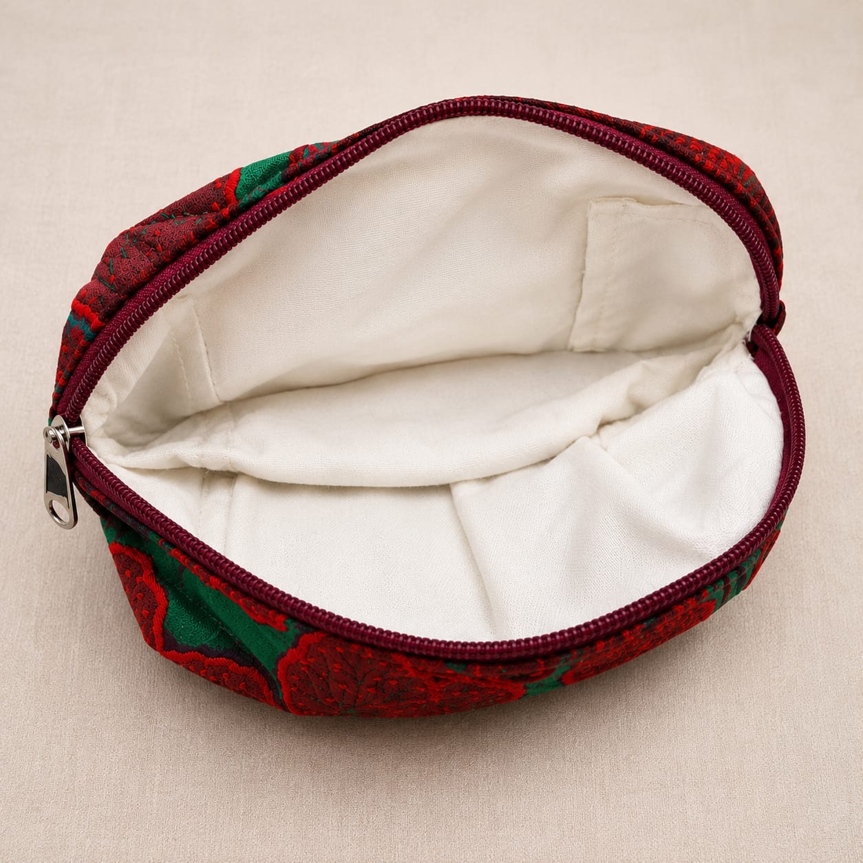 Pomegranate Floral Makeup Bag