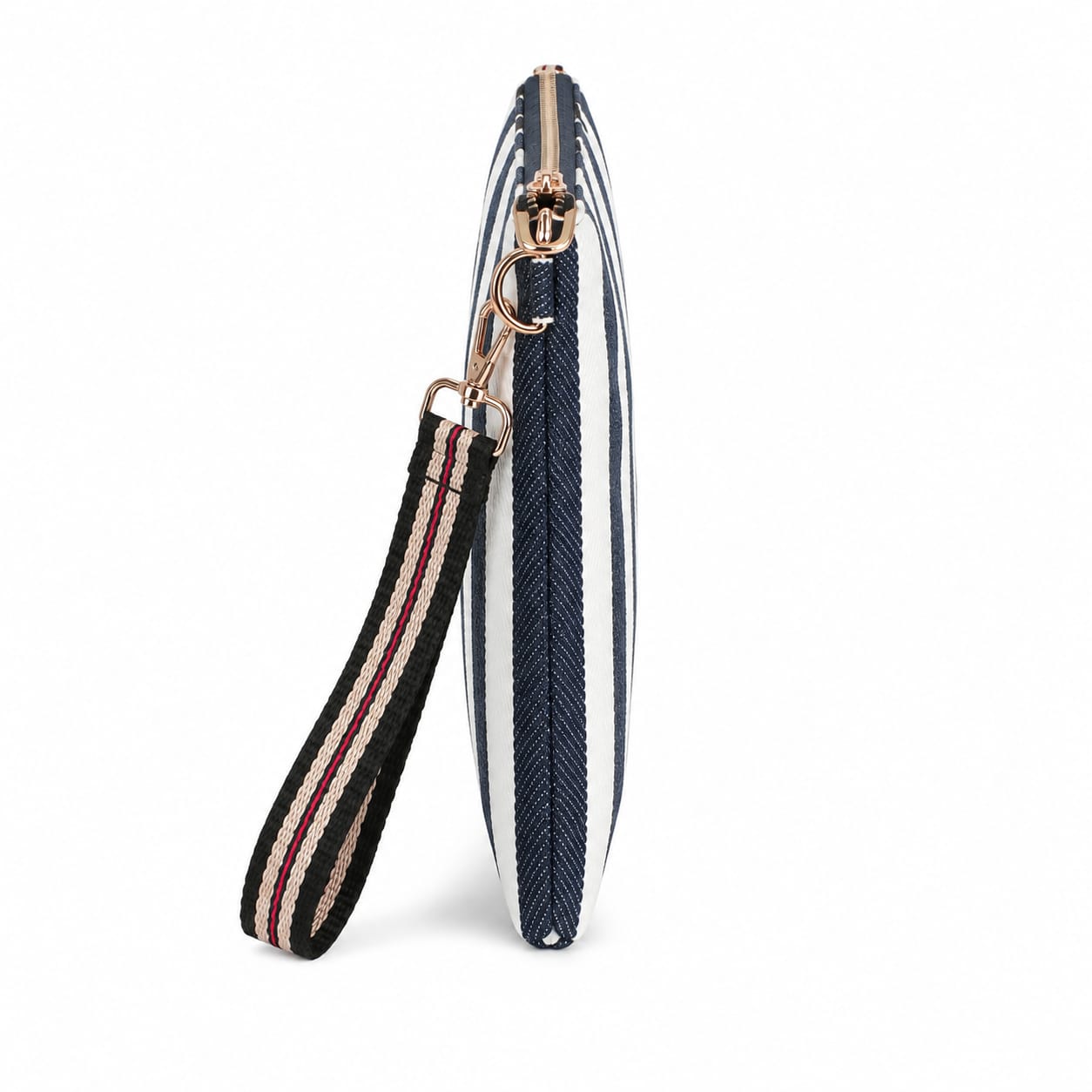Fashion Versatile stripped Zipper Makeup Bag