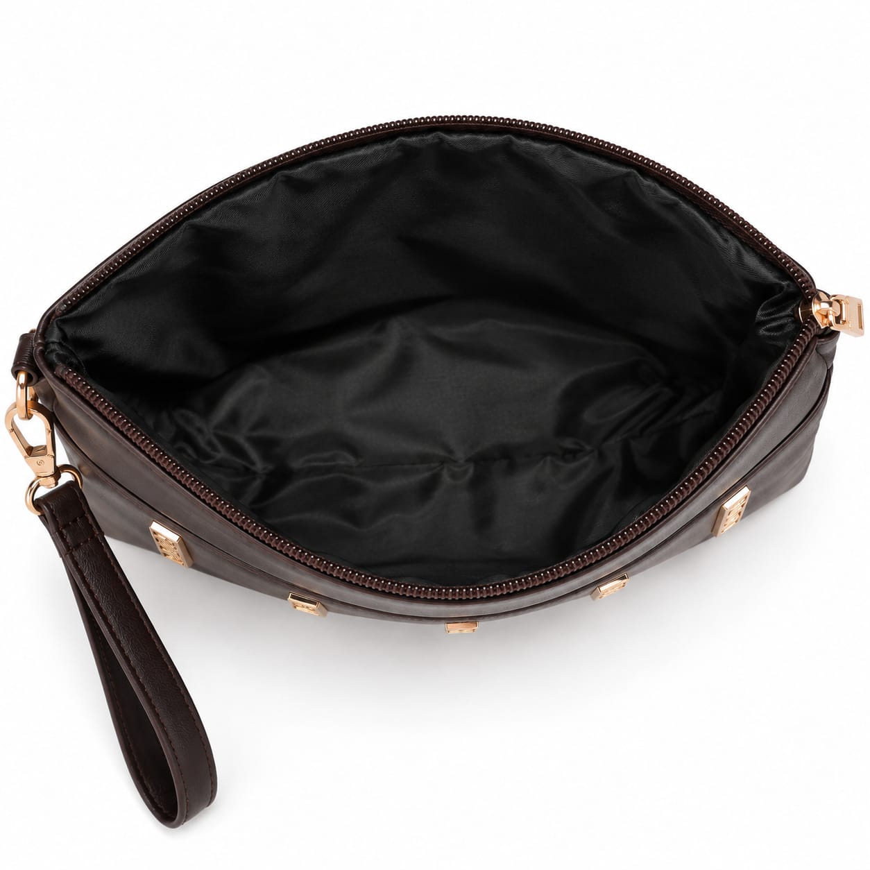 Vintage Clutch Purse Coffee Brown
