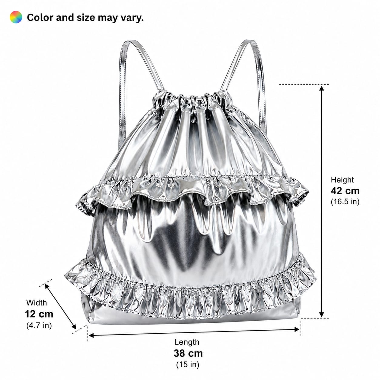 New Fashion Silver Drawstring Back Pack