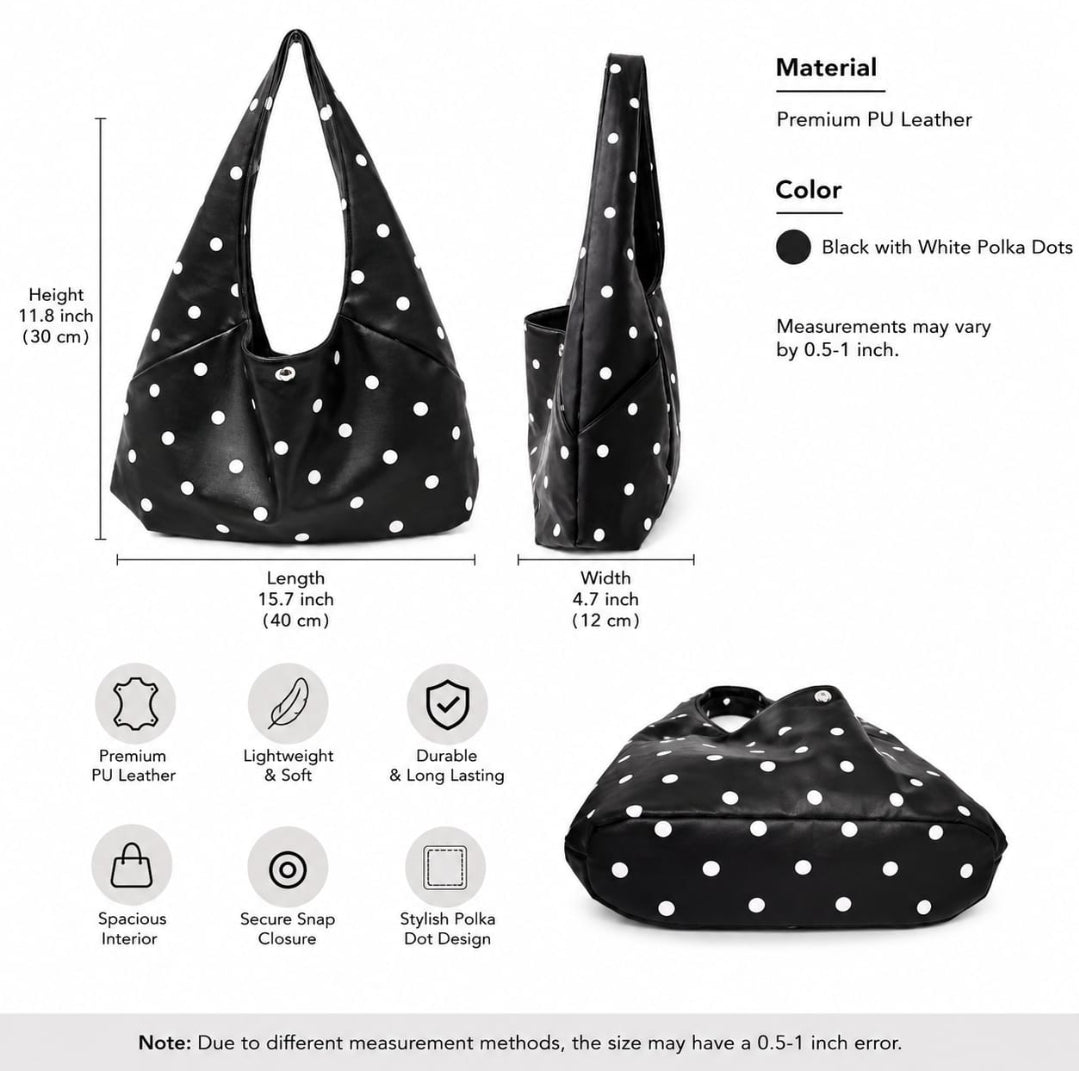 Korean Style Polka Dot Tote Bag