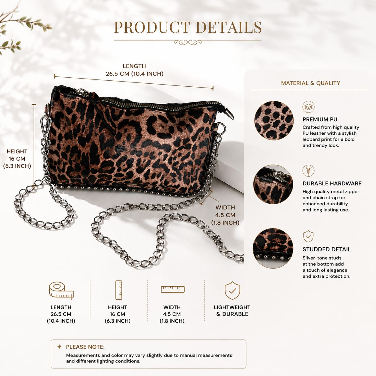 Leopard Print Women Shoulder Bag