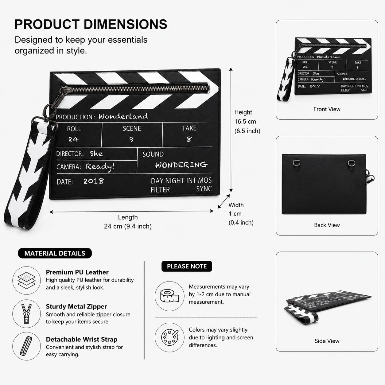 Movie Clapperboard Design Square Bag