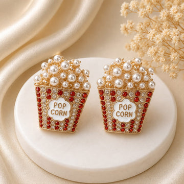 Faux Pearl Popcorn Design Studs