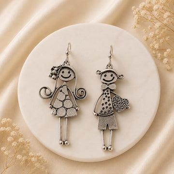 Tiny Happy Boy & Girl Earrings