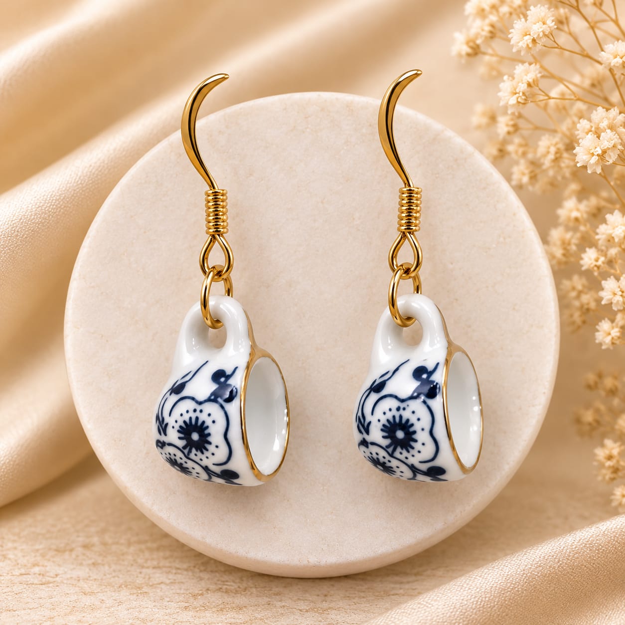 Retro Chinese Style Mini Cup Earrings