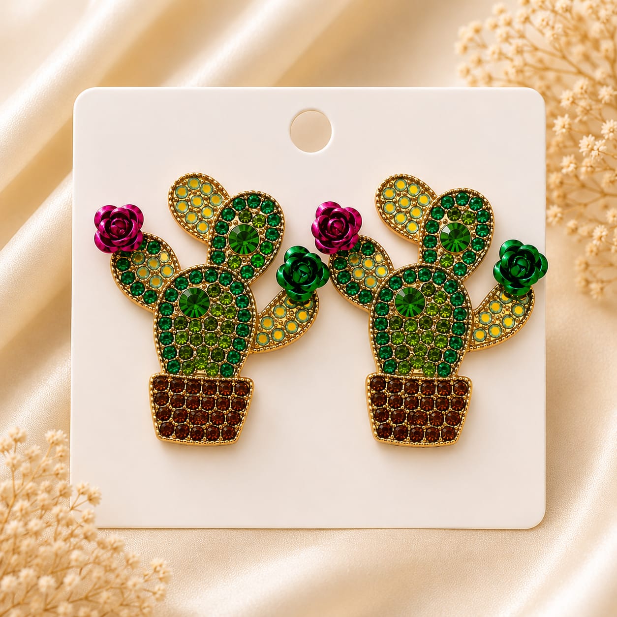Fashionable cactus Shaped Earrings