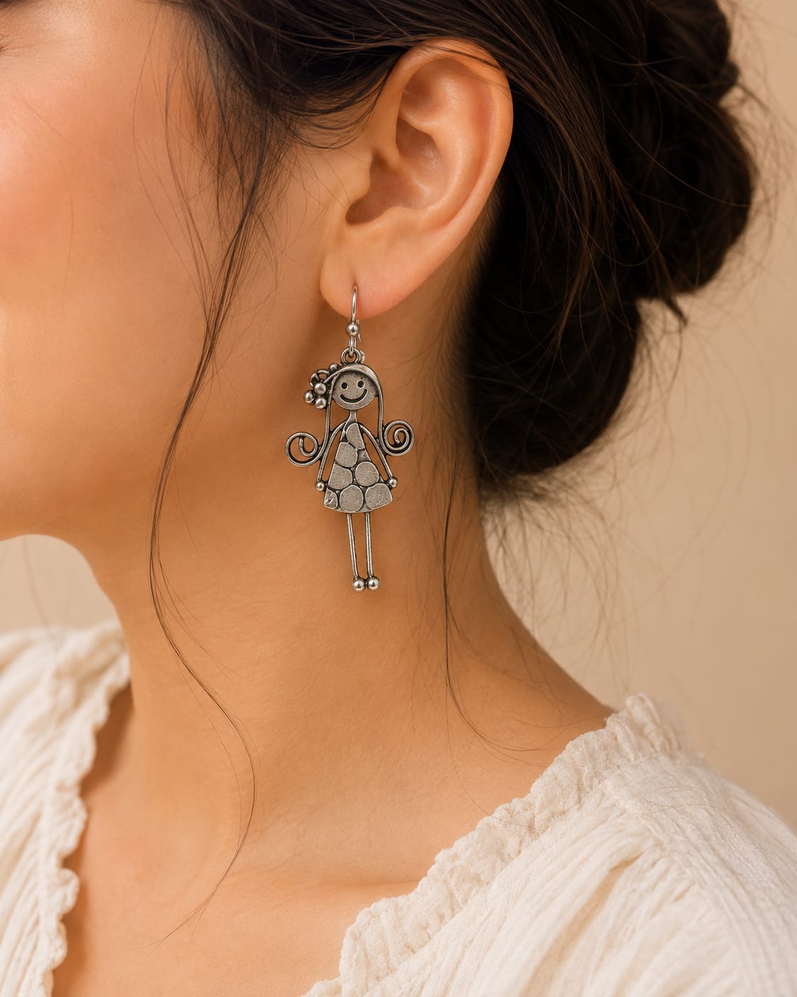 Tiny Happy Boy & Girl Earrings