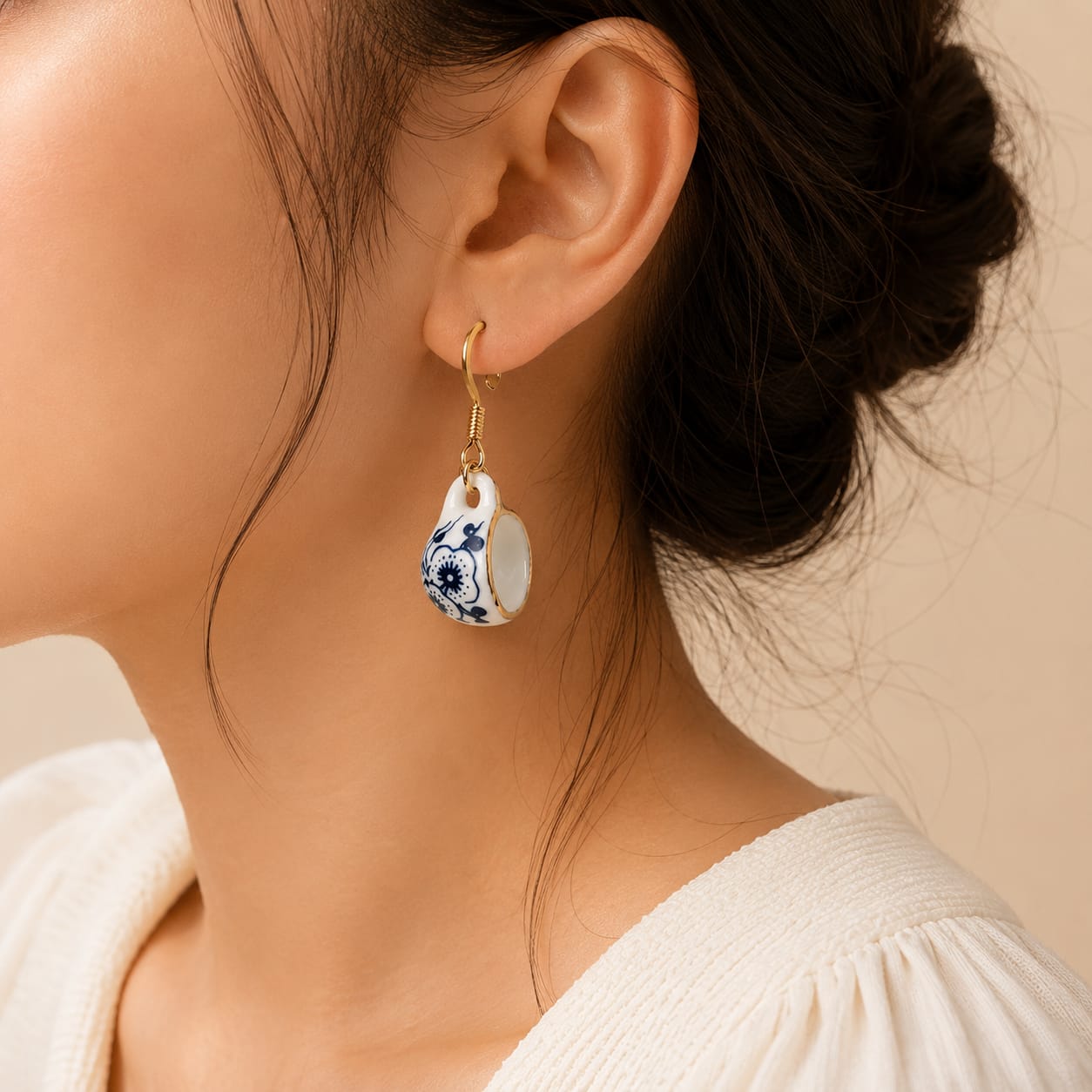 Retro Chinese Style Mini Cup Earrings